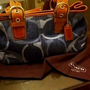 Denim COACH bag